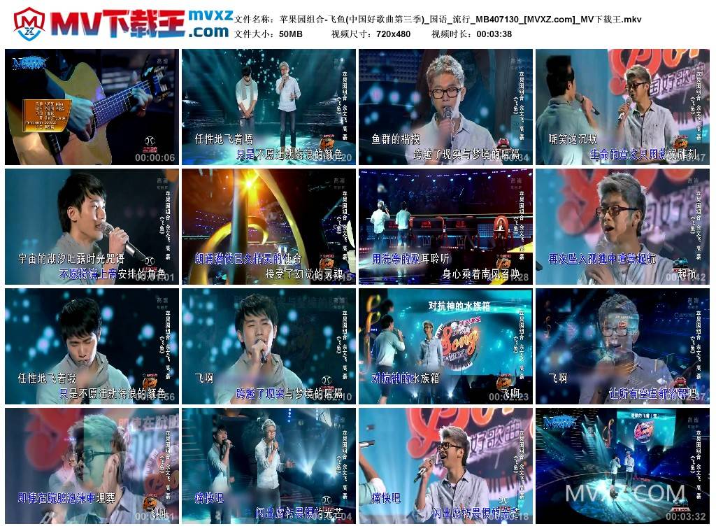 苹果园组合-飞鱼(中国好歌曲第三季)_国语_流行_MB407130